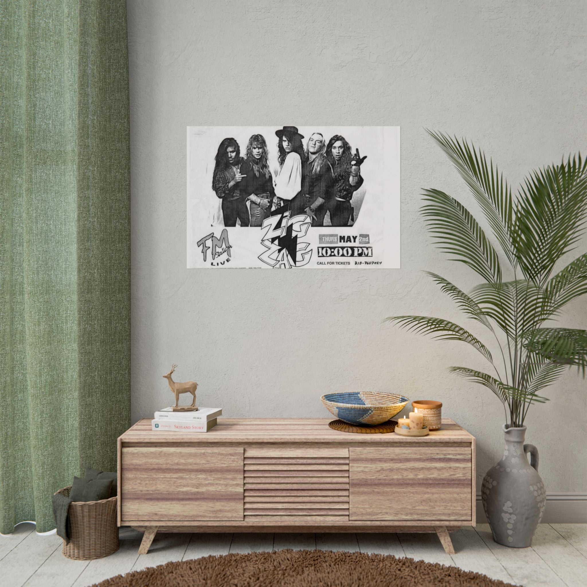 Zig Zags Band Vintage Concert Poster — Rolled Rock Poster (May 2, 10:00 PM)