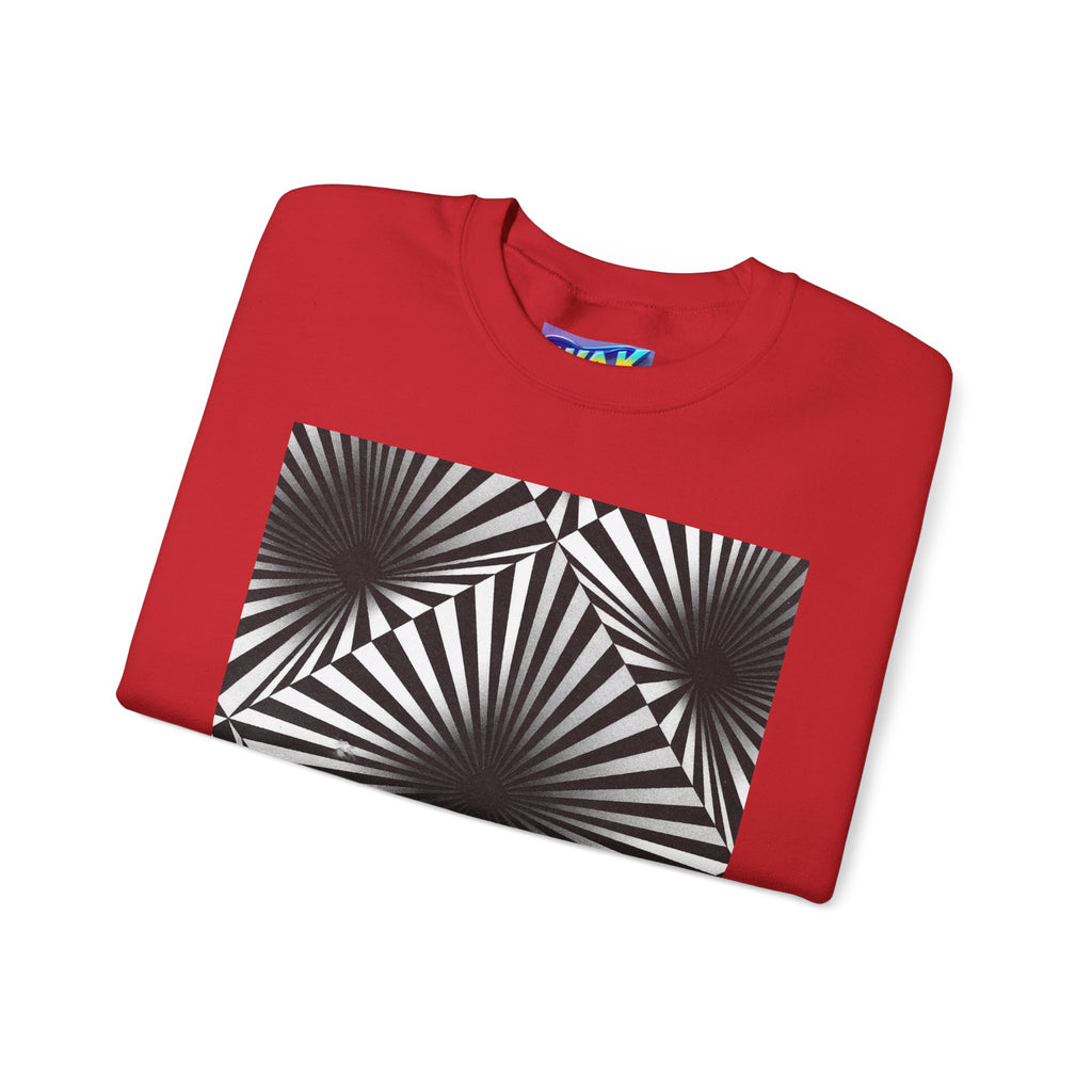 Optical Illusions Crewneck Sweatshirt — Mind-Bending Graphic Sweatshirt
