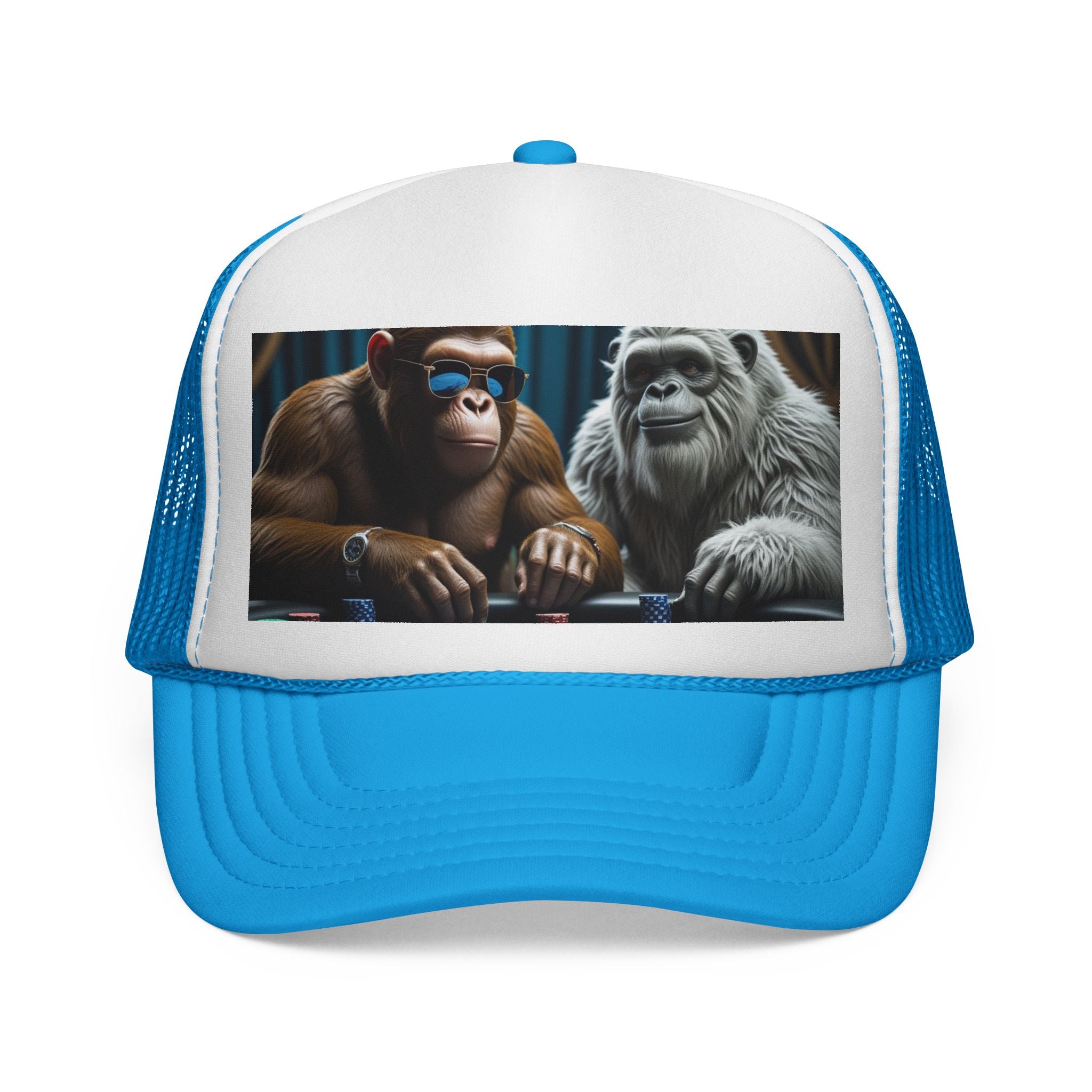 Bigfoot & Yeti Trucker Cap — "Playing for Keeps" Graphic