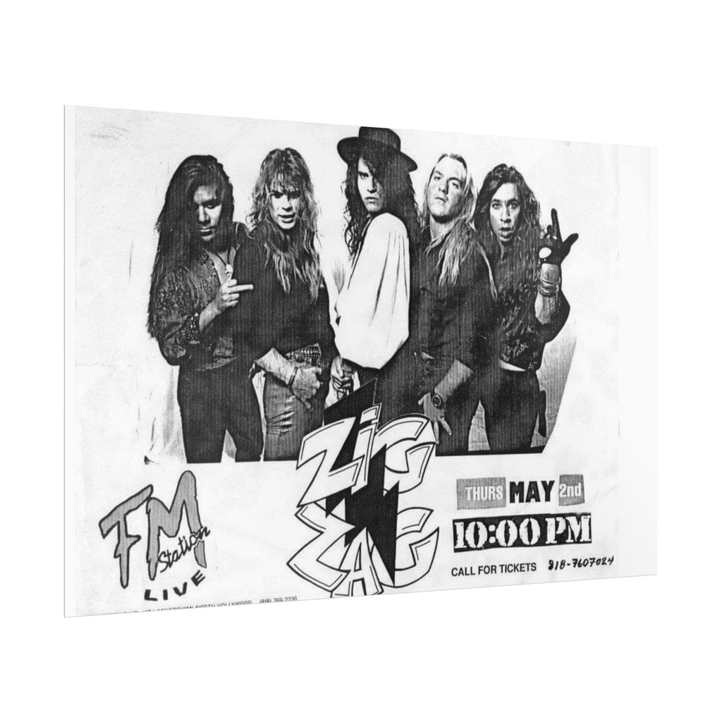 Zig Zags Band Vintage Concert Poster — Rolled Rock Poster (May 2, 10:00 PM)