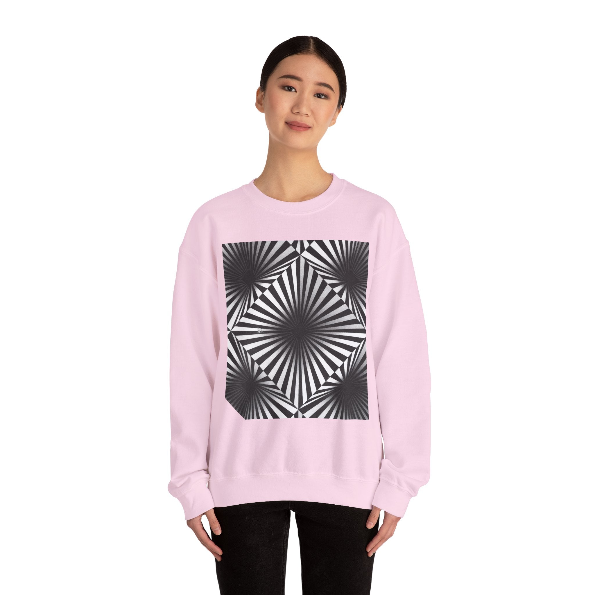 Optical Illusions Crewneck Sweatshirt — Mind-Bending Graphic Sweatshirt