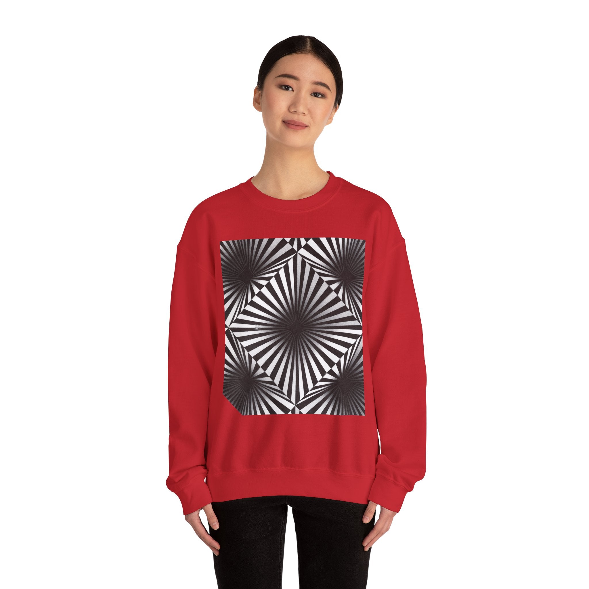 Optical Illusions Crewneck Sweatshirt — Mind-Bending Graphic Sweatshirt
