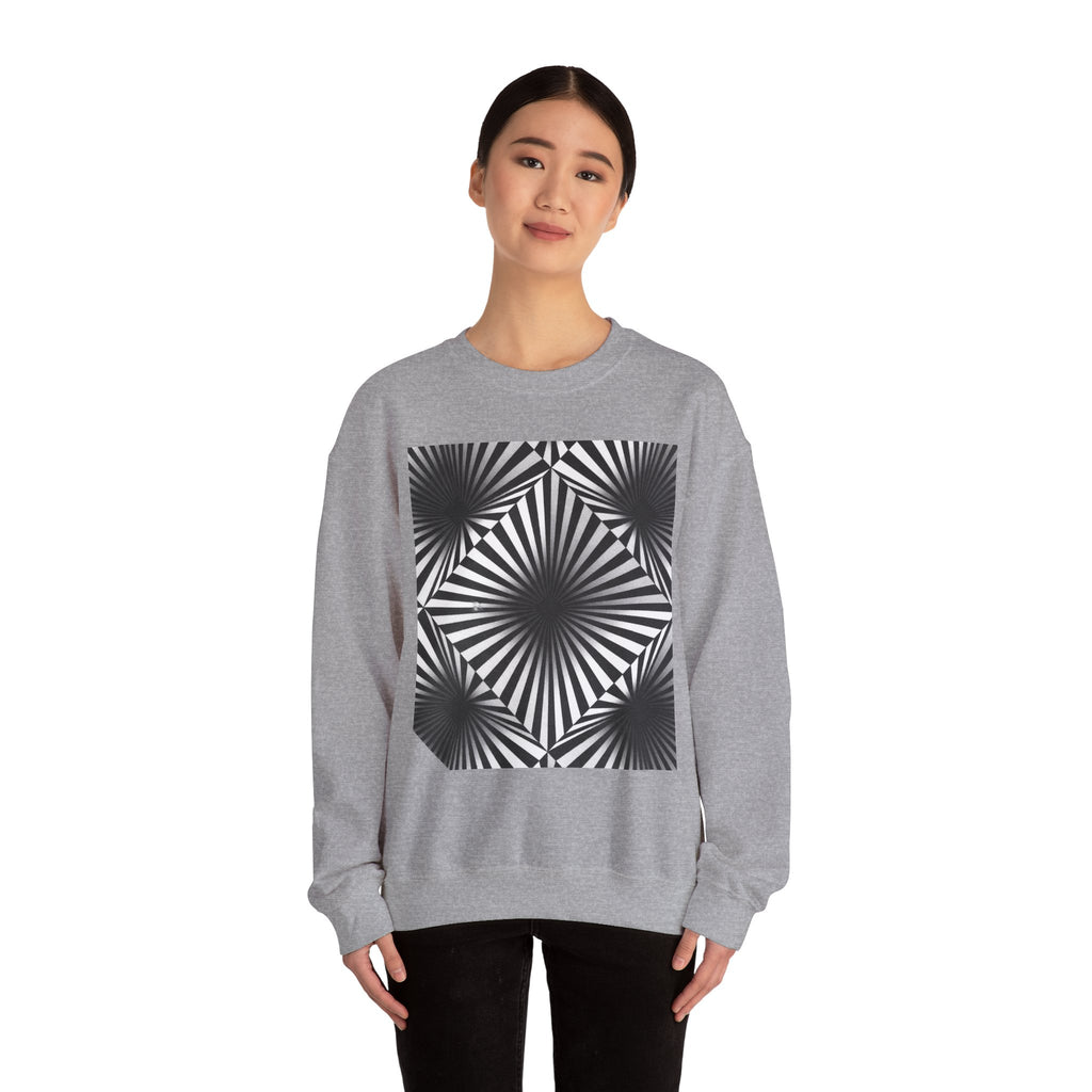 Optical Illusions Crewneck Sweatshirt — Mind-Bending Graphic Sweatshirt