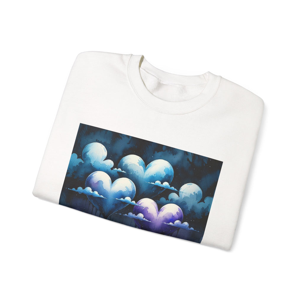Crewneck Sweatshirt Cloud Hearts Crying Love Dies