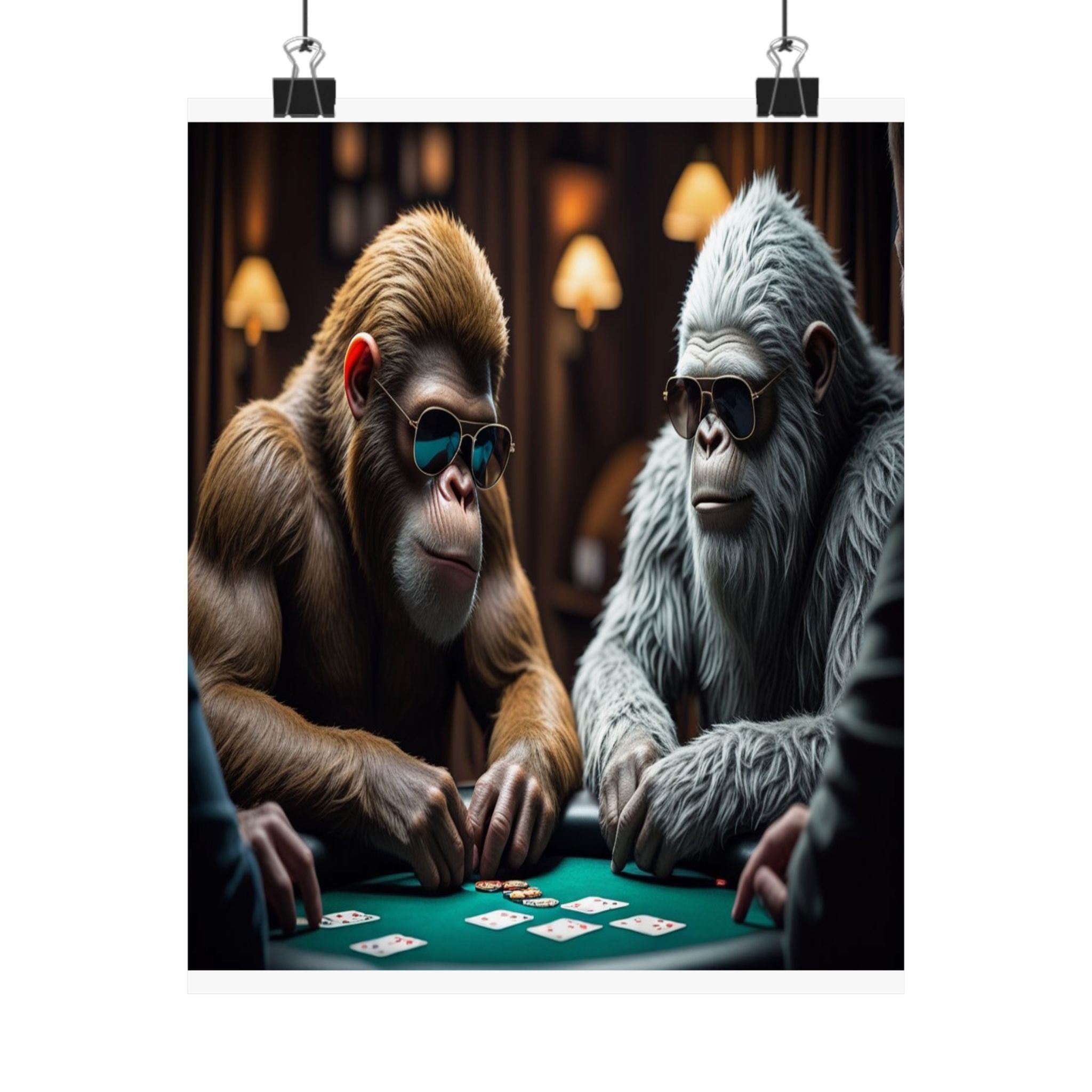 Big Foot Drinking & Gambling Matte Vertical Poster