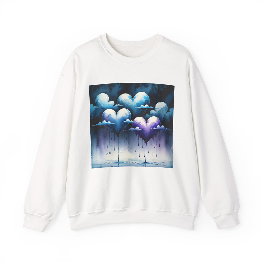 Crewneck Sweatshirt Cloud Hearts Crying Love Dies