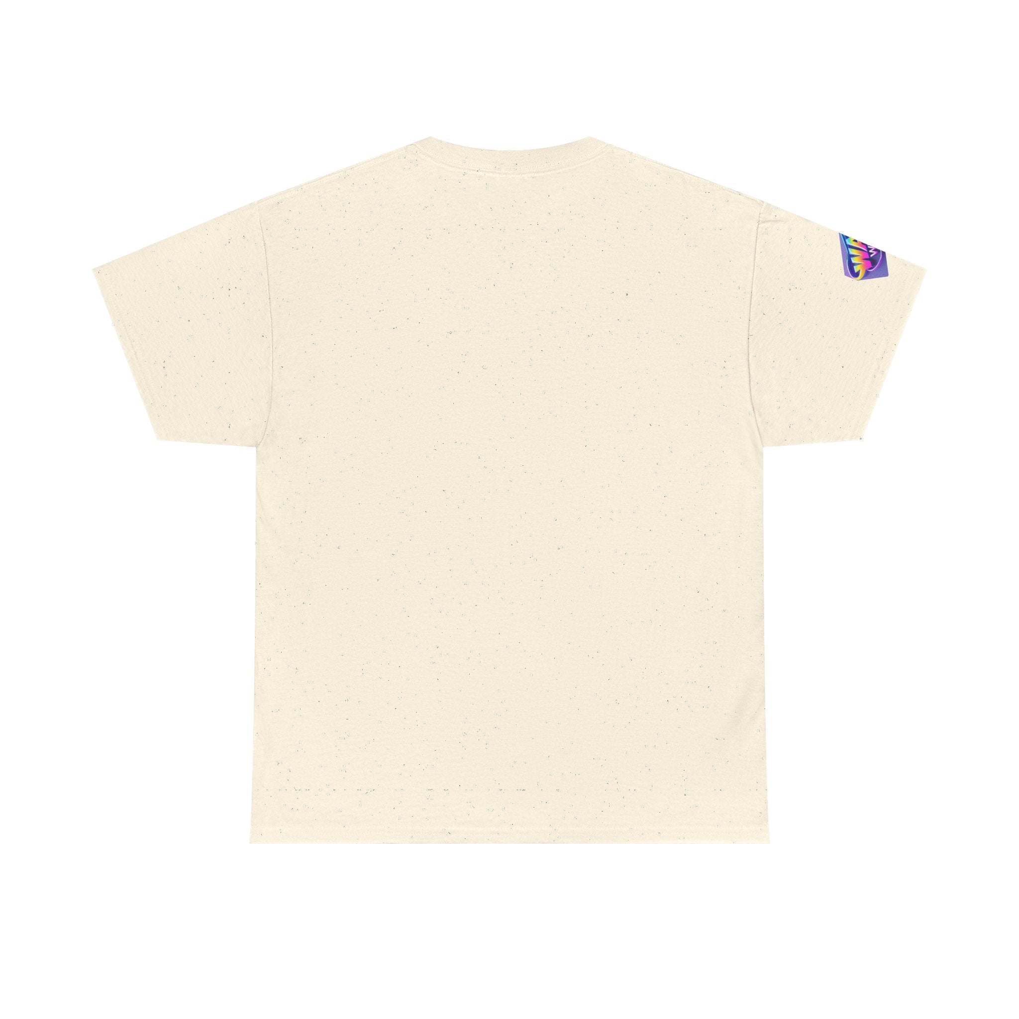 Rooster & Chick Flame Illustration T-Shirt — Playful Farm Animal Tee