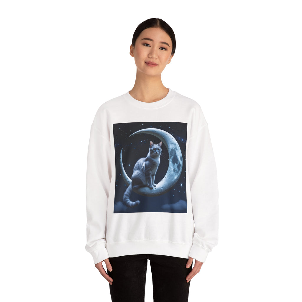 Moonlit Cat Crewneck Sweatshirt