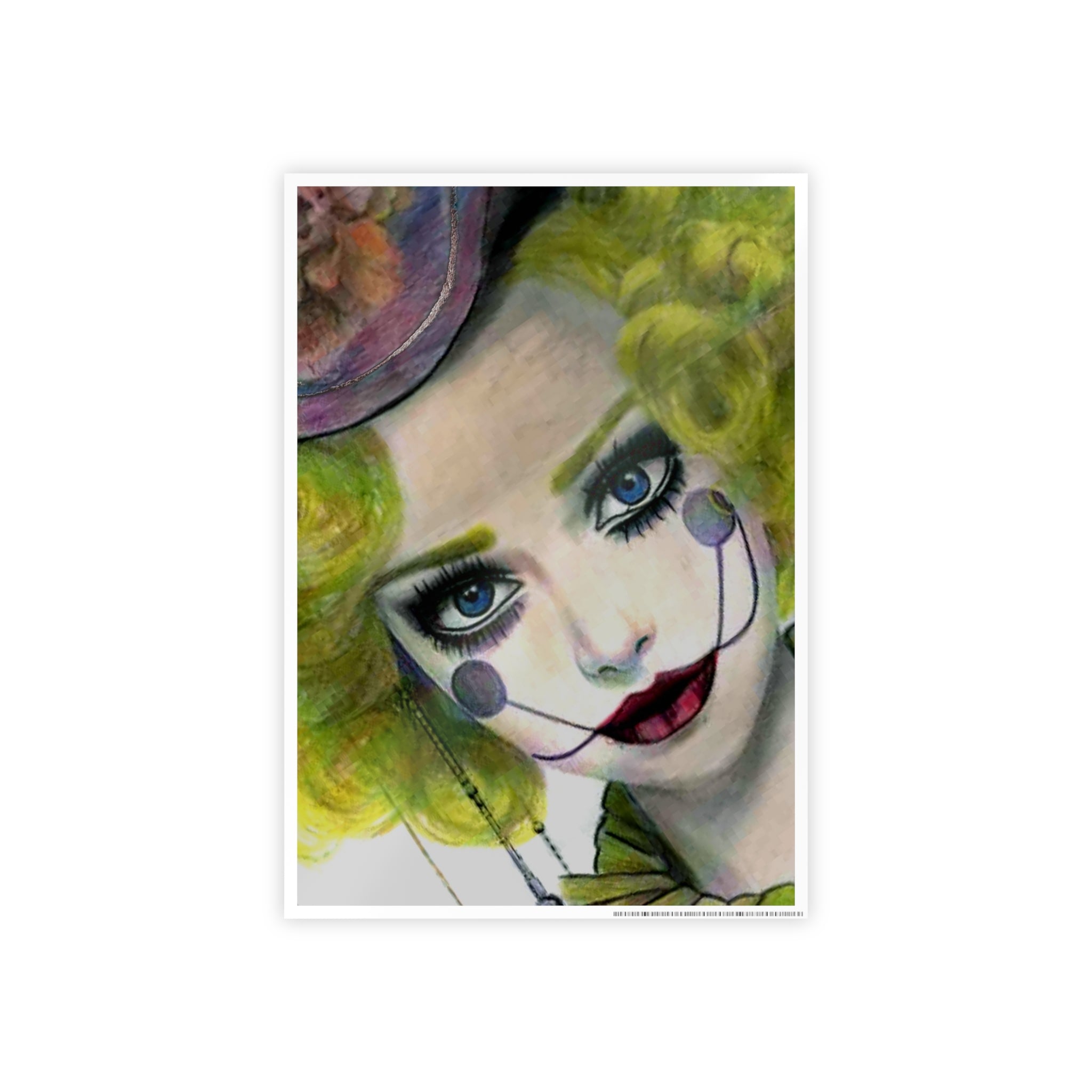 Gloss Poster — Surreal Clown Portrait Art Print