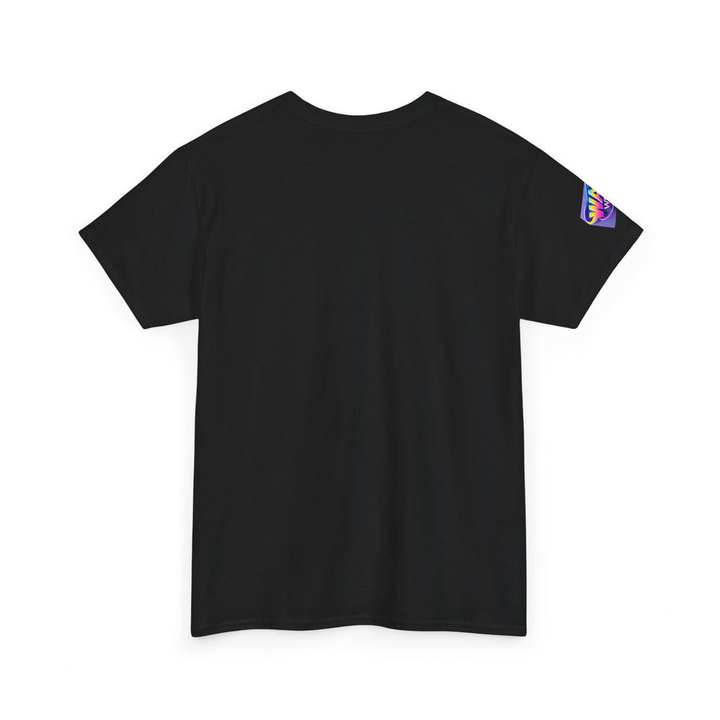 Rooster & Chick Flame Illustration T-Shirt — Playful Farm Animal Tee