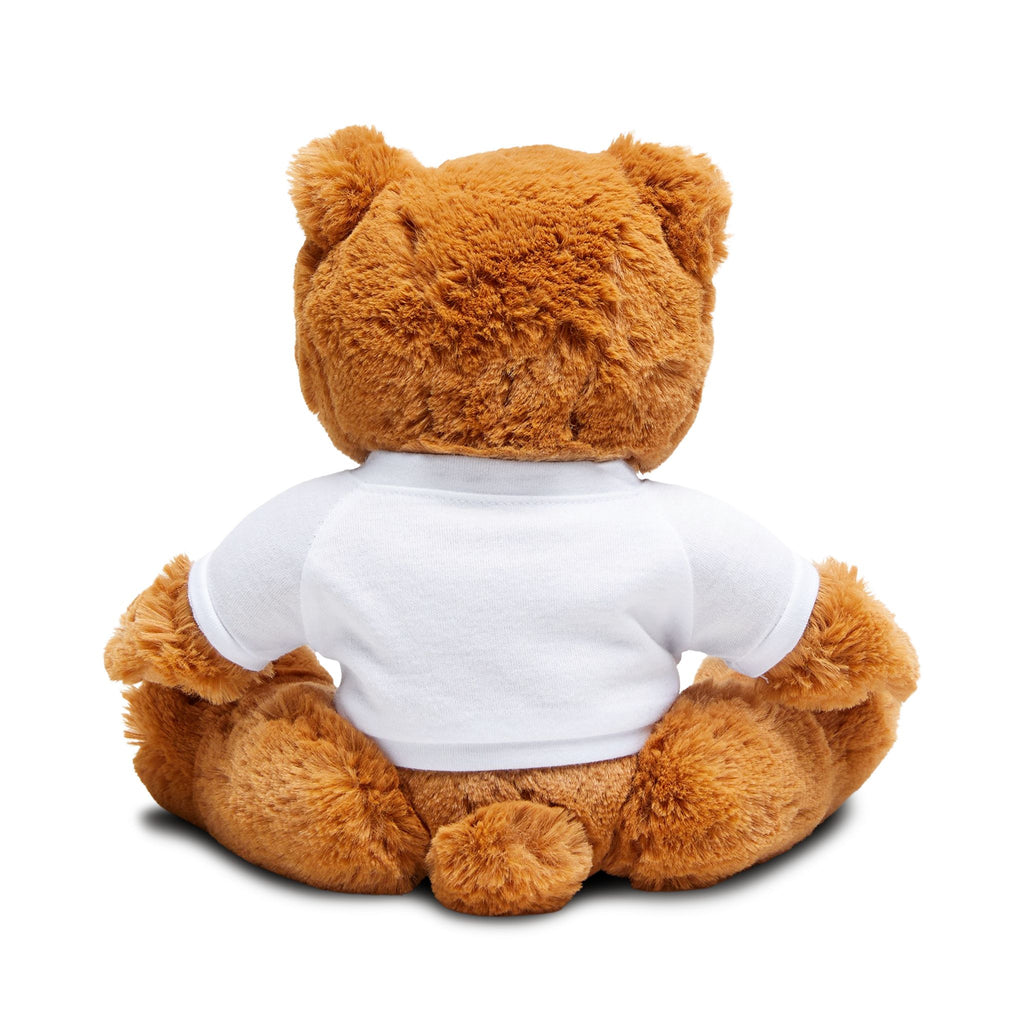 Jon John Cute Brown Teddy Bear with Graphic Tee — Plush Stuffed Animal Gift